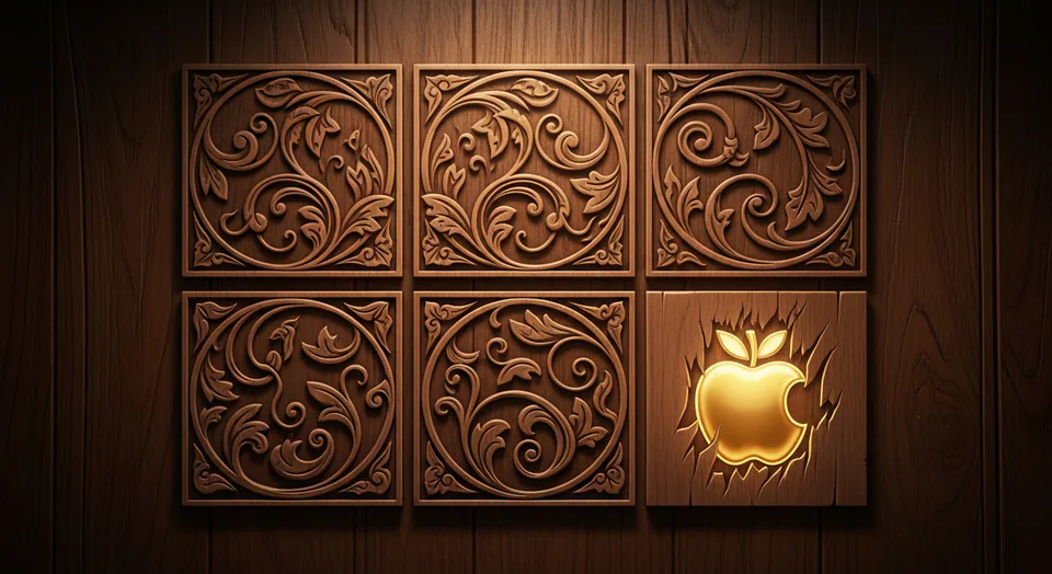 The Hidden Orchard scratch card game, with a golden apple revealed.